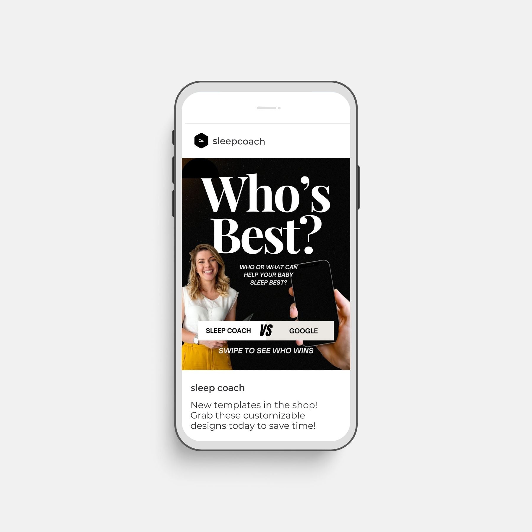 Carousel Post Template - Google/ChatGPT vs. Sleep Consultant