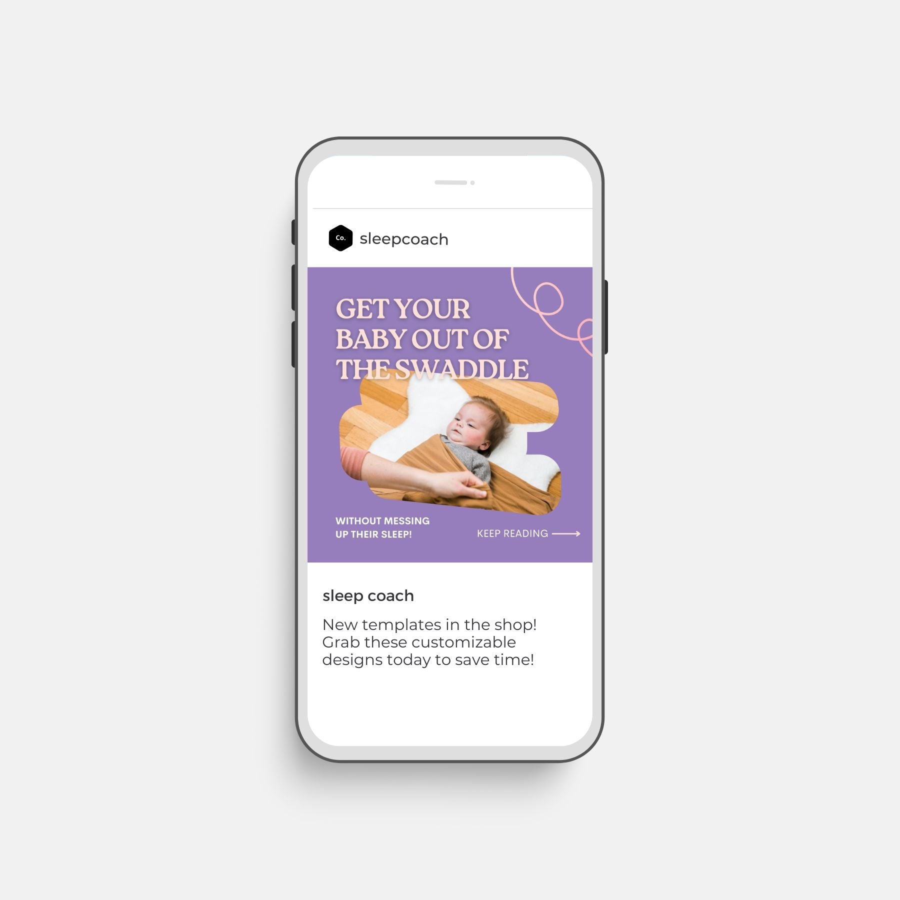 Instagram Post Template - Swaddle Transition for Members