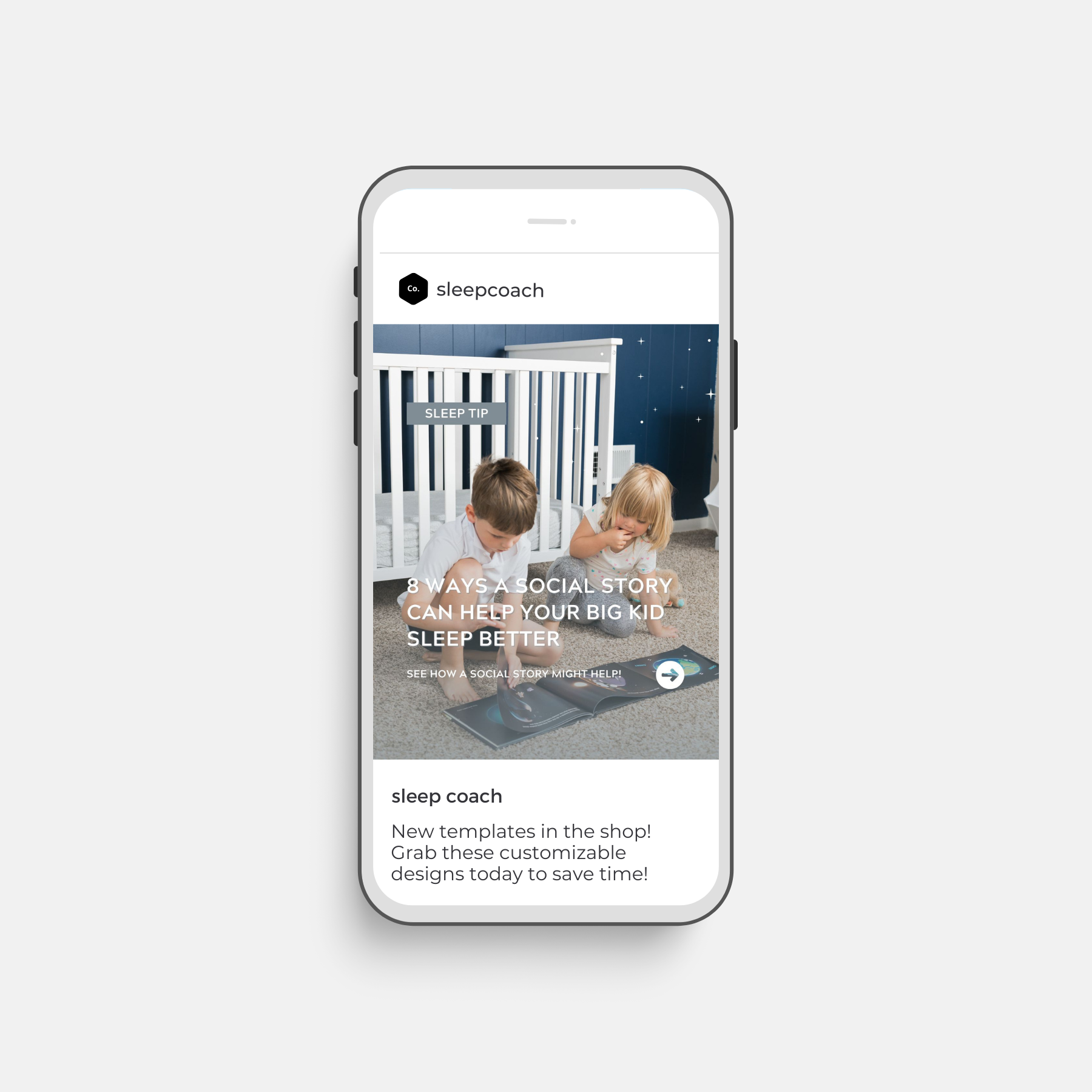 Instagram Post Template - Social Stories for Sleeping Better