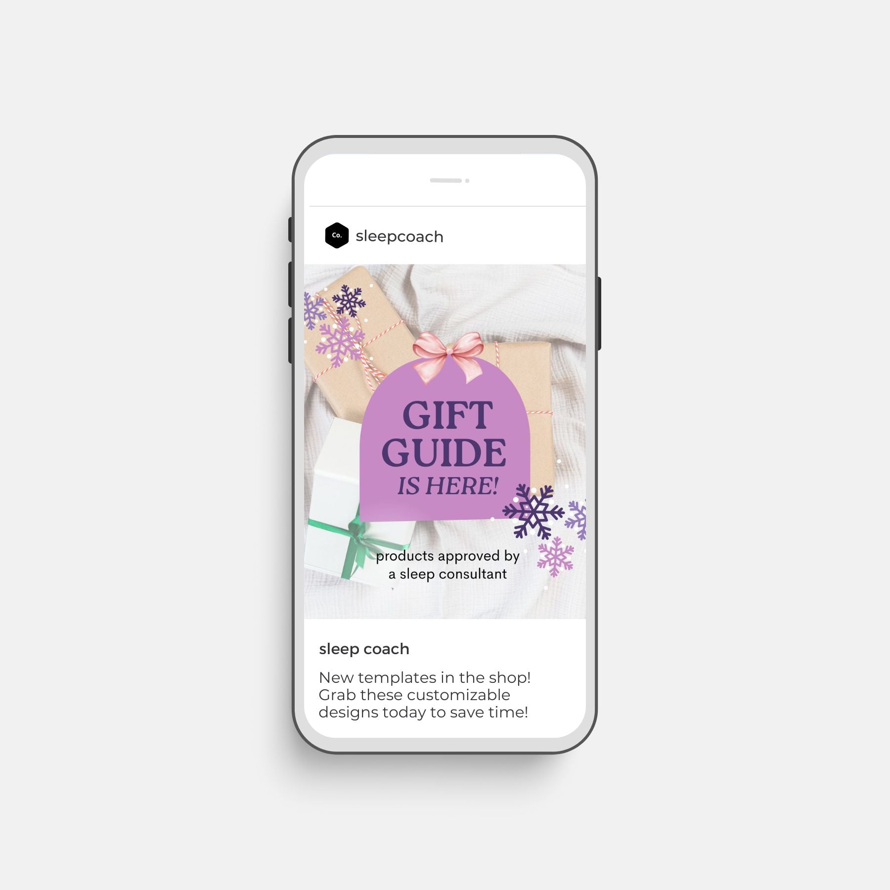 Instagram Post Template - Holiday Gift Guide Promo Post for Members